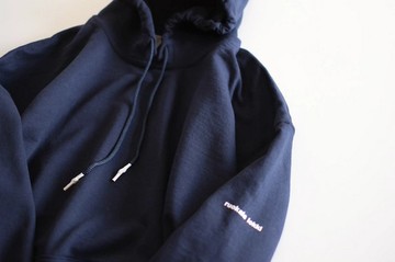 寬版刷毛連帽上衣 / ruokalalokki / Navy 深藍