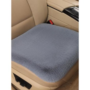 冬季汽車座墊羊毛仿兔毛絨保暖三件套無靠背通用短毛墊加厚輕奢