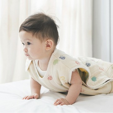 【安琪兒婦嬰百貨】日本 Hoppetta 蘑菇羊毛六層紗防踢背心(嬰童/幼童)