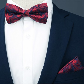 【Laifuu拉福】】英翔精品新郎結婚領結口袋巾-領結+口袋巾(二件組)