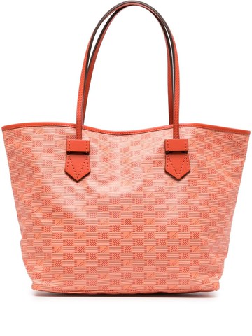 Moreau - Saint Tropez graphic-print tote bag - women - CALFSKIN - M - Orange