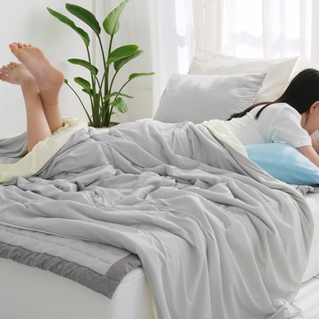 SCOHOME 冰涼接觸涼感夏季薄被  S (150 x 200 cm)  冷灰色