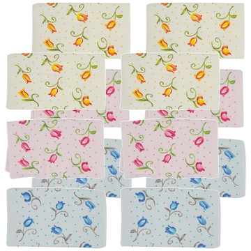 DASING 達興 圓點鬱金香印花毛巾 33cm x 76cm 台灣製100%棉  混合顏色  1組