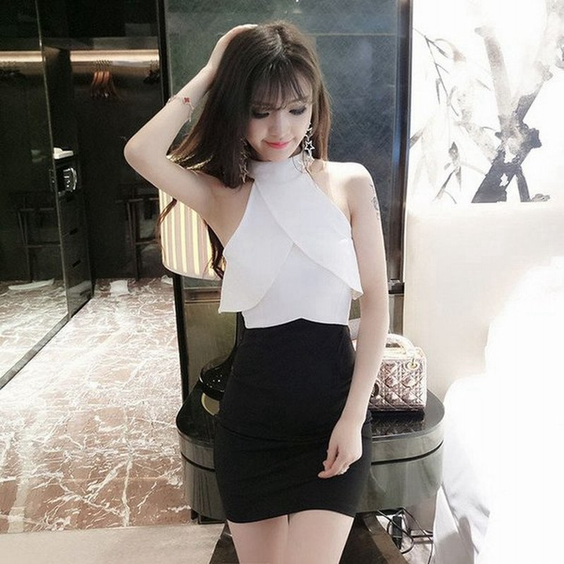 イブニングドレス パーティードレス 安い 可愛い ワンピース ミニドレス フォーマル ｉライン タイト ホルターネック 通販 Lineポイント最大get Lineショッピング