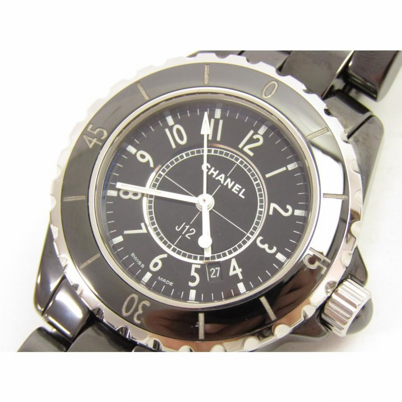CHANEL シャネル J12 黒 セラミック デイト H0682 クォーツ