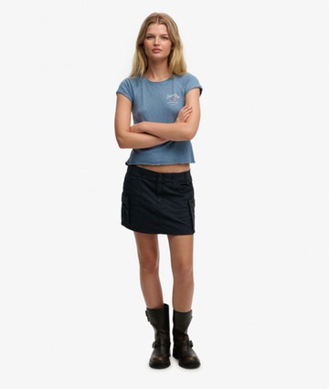 Superdry Women's Cargo Mini Skirt Navy Size: 4