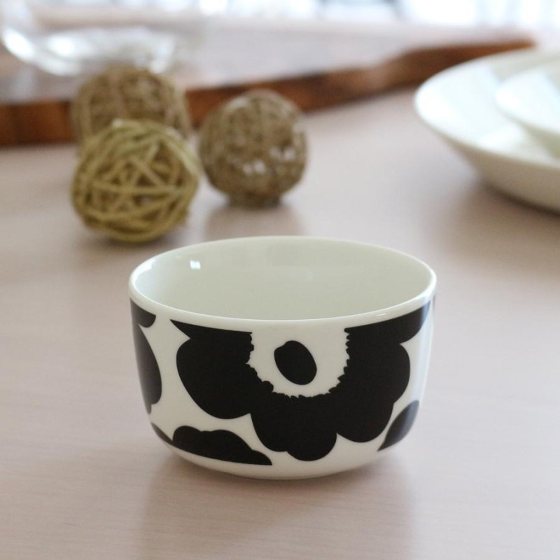 マリメッコ marimekko ウニッコ unikko ブラック ホワイト 食器セット