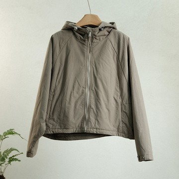 格紋連帽拉鍊鋪棉休閒外套624768