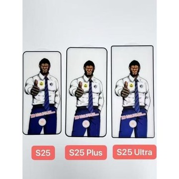 適用 三星 Galaxy S25 S24 + ultra 鋼化膜S21 S22 S23 PLUS 大猩猩全屏全膠絲印解鎖版高鋁弧形手機保護貼膜