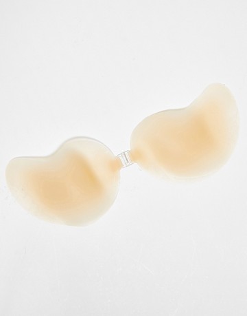 Magic Bodyfashion backless and strapless push up stick on bra with front closure in silicone-Neutral