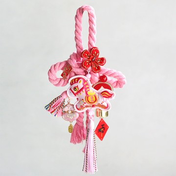 【馬踏春風】賀年萬字結 - 粉