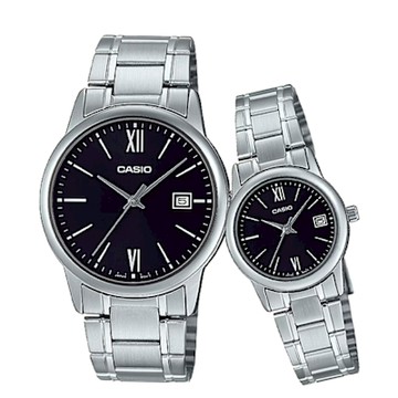 【CASIO 卡西歐】 新款情人對錶-MTP-V002D-1B3/LTP-V002D-1B3