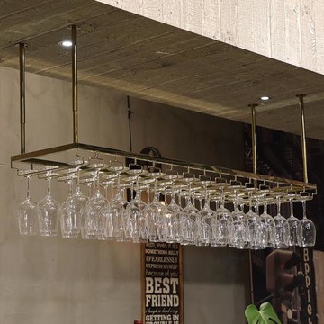 不銹鋼創意紅酒杯架子懸掛倒掛高腳杯架創意輕奢高檔家用吧臺杯架