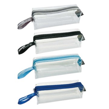 All Pass 透明大方筆袋-灰/黑/淺藍/深藍