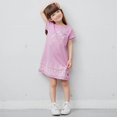 タイムセール 名札ココかわいいプリント半袖ワンピース 夏 子供服 ジータ Gita Basic 通販 Lineポイント最大get Lineショッピング