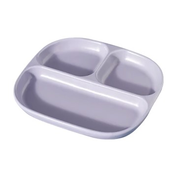 Homely Zakka 北歐風長橢圓型陶瓷分隔餐盤 750g  22 x 19.5 x 3cm  奶紫色  1個