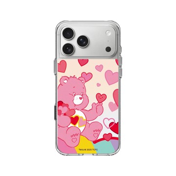 iPhone 17 Pro Max Clear Case（相機按鈕） 透明 - Care Bears - 愛心滿天