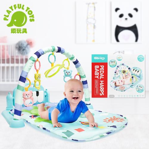 Playful Toys 頑玩具 腳踢鋼琴健身架 (多功能踢踢琴 嬰幼兒玩具 聲光遊戲墊) 648-63