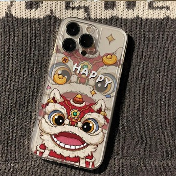 中國風醒獅適用三星s24ultra手機殼s25+/s23fe卡通s22s21fe可愛a55a15甜酷a54a16趣味a35a06全包note20/s10