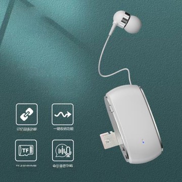 插內存卡錄音領夾式藍牙耳機大音量重低音HiFi立體聲圓形充電接口