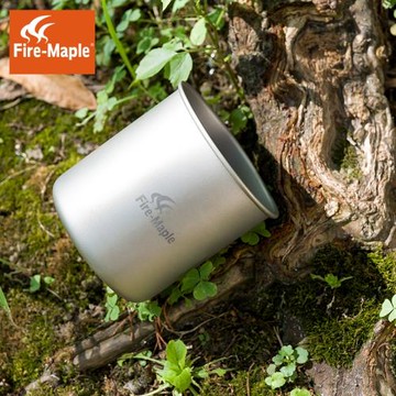 火楓307鈦杯戶外酒杯便攜金屬純鈦杯子咖啡杯折疊茶杯具野營水杯