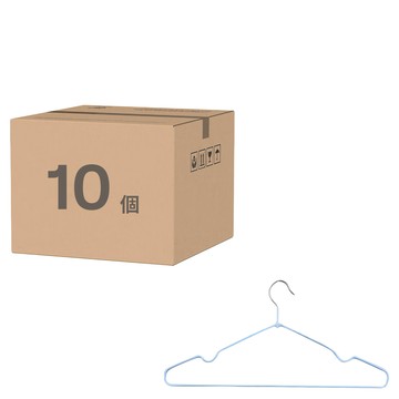 百貨King 浸塑防滑衣架  不鏽鋼  PVC材質  約40x18.8cm  10入/組  顏色隨機  1組