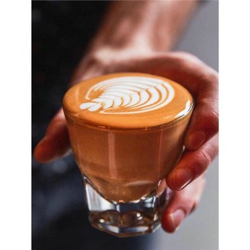 藍瓶子同款Flat white馥芮白玻璃咖啡杯濃縮便攜單品拉花杯133ml