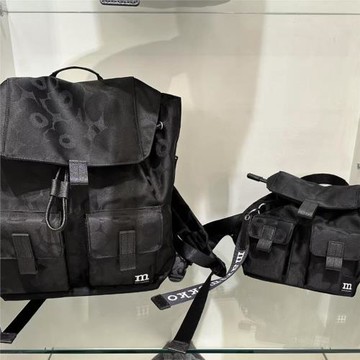 小眾北歐芬蘭 M家防水背包印花環保尼龍旅行雙肩包電腦包