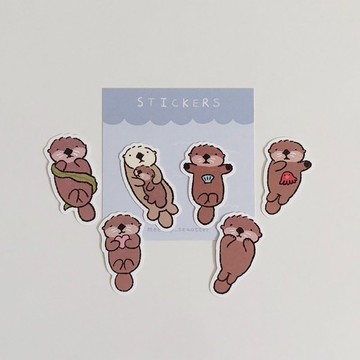 海獺咪寶 防水貼紙組合包 (六入)