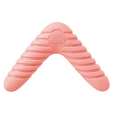 英國 DOGGi TPR耐咬玩具 迴力鏢  柔粉色  1個  22 x 10 x 3 cm