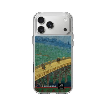 iPhone 17 Pro Max Clear Case（相機按鈕） 透明 - Van Gogh Museum - 雨中橋：仿歌川廣重