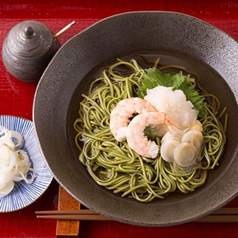 カネミヤ こだわりの自然乾燥麺 新潟 越後 北限 ブランド茶 村上茶でつくった 茶蕎麦 10袋入〔200g×10〕