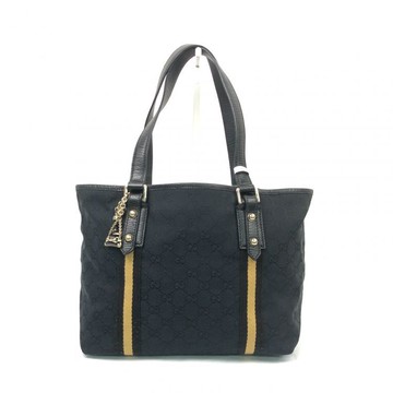 gucci黑色老花帆布托特包