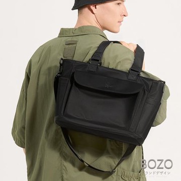 【BOZO伯樂】日系潮流簡約休閒托特包斜背包B6083-經典黑