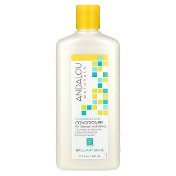Andalou Naturals, 護髮素，閃亮配方，向日葵和柑橘香型，增加髮質韌性與活力，11.5 液量盎司（340 毫升）