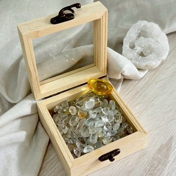 💛 天然水晶 托帕石 7-9 mm 水晶碎石 碎石100g 幸運之石 增強自信運 天然水晶碎石 招好運 提升專注