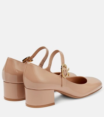 Gianvito Rossi Mary Ribbon patent leather pumps