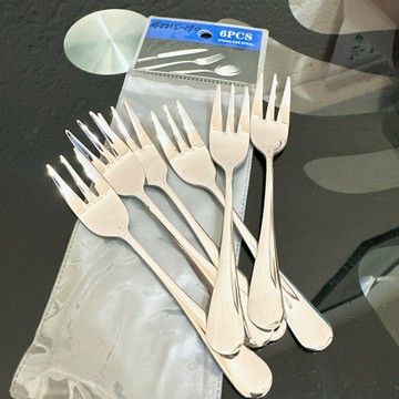 《翔翼百貨》304 不鏽鋼 亮光柄 叉子 3號叉 叉子 湯匙 蛋糕叉 餐刀 下午茶 蛋糕叉 咖啡 餐具 42215