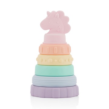 固齒咬咬疊疊樂 寶寶磨牙玩具 訓練手眼協調  多色  1個  Teether only