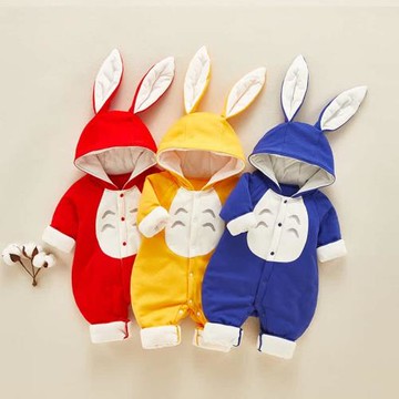 可愛龍貓棉哈衣精致刺繡棉柔內里爬服