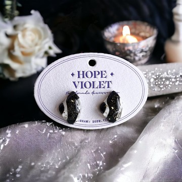 黑白經典復古耳環- Classy Black and White