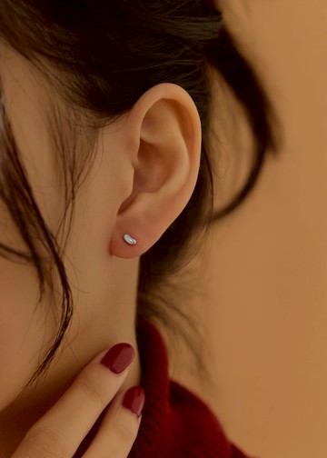 極簡金豆・316L鋼轉珠耳環