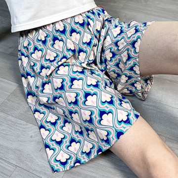 [韓國K.W.]韓國專櫃級韓式風潮輕棉稠五分褲居家睡褲(女睡衣/家居服/短褲/運動)