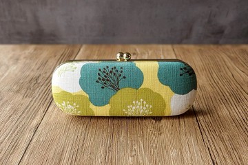 典雅梅花款 眼鏡盒 口金盒 筆盒 口金眼鏡盒 台灣布