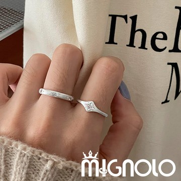 MIGNOLO｜微光之約戒指 磨砂戒指 霧面 百搭 戒指 女生戒指 韓國戒指 開口戒 可調式戒指 韓國飾品