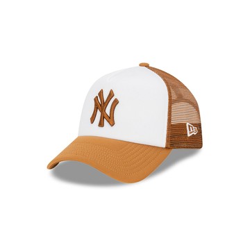 NEW ERA 男女 9FORTY AF 卡車帽 EARTHTONES WORLD SERIES 紐約洋基 白/花生醬 NE60428403