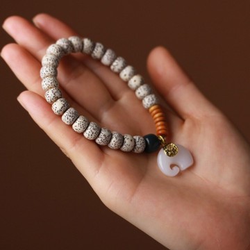 星月菩提子單圈佛珠男女情侶手串桶珠老型珠文玩手鏈創意禮品禮物