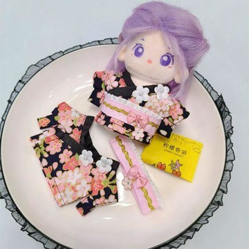 台灣出貨✨ 新款10cm娃衣 日系和服風娃衣 可愛棉花娃娃和服套裝 古裝娃衣 超萌玩偶替換衣服 超值平價款娃衣 著替服
