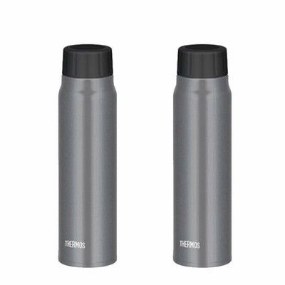 【セット】サーモス 炭酸対応 水筒 0.5L 保冷 炭酸飲料ボトル 2個セット 真空断熱 FJK-500-SL-2SET シルバー
