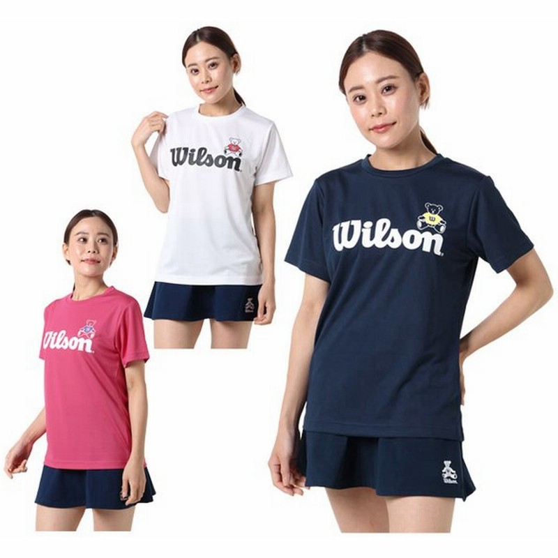 ウイルソン Wilson テニスウェア バドミントンウェア Tシャツ 半袖 レディース 限定 胸ロゴ ベアーｔシャツ 412 279 通販 Lineポイント最大0 5 Get Lineショッピング